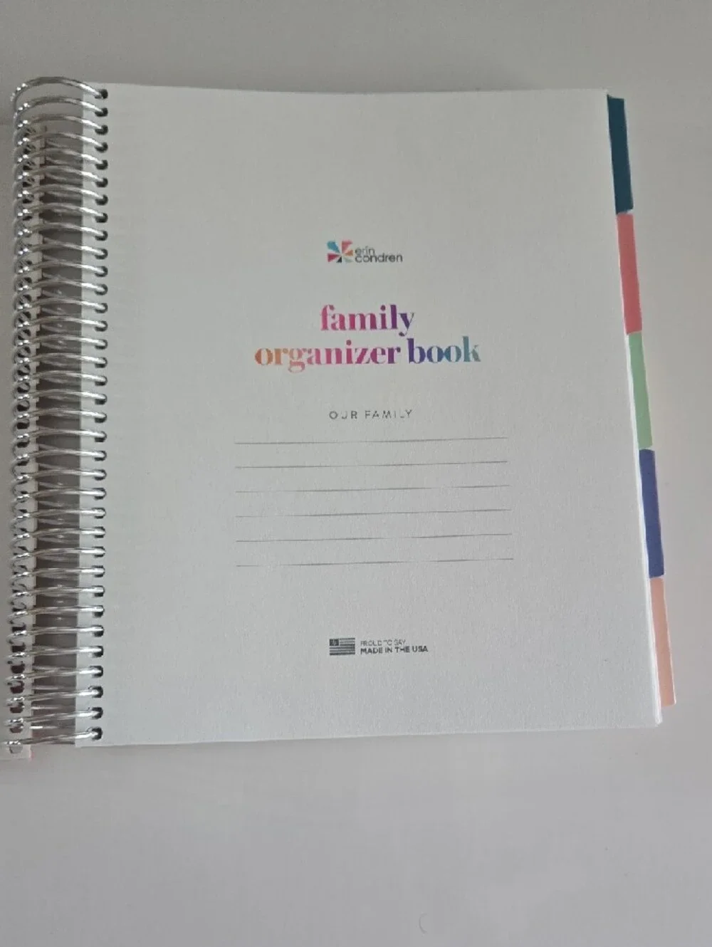 Erin Condren Hot Pink Spiral Home Office Calendar Notebook